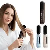 Cordless Hair Straightener Brush USB Rechargeable Portable Straightening Comb with 3 Temperature Settings & LED Display for Women Gift Idea for Home Travel
