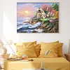 Seaside Garden Lake - 9CT Full Beaded Cross Stitch Kit(55x43cm)