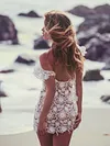 Crochet See-Through Short Sleeves Mini Dress