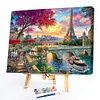 Riverside Tower-Paint By Numbers Acrylic Painting 50*40cm