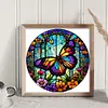 Butterfly - 14CT Counted Cross Stitch 40*40cm/15.75*15.75in(glass painting cross stitch)