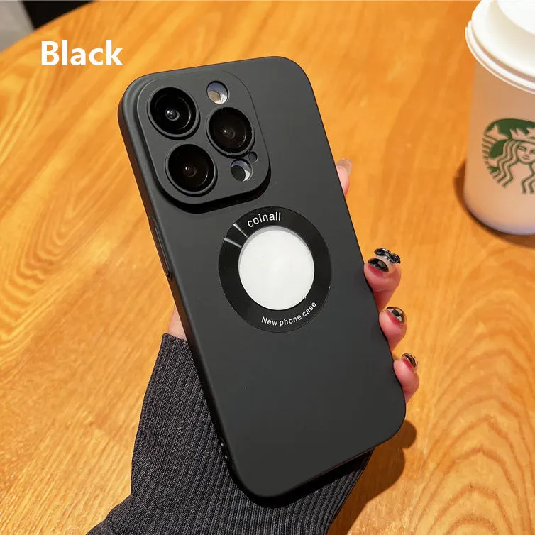 For iPhone 13/14 Series Hollow Out Frosted Mobile Phone Case