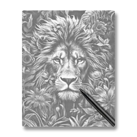Foliage and Lion's Fury - Dot Painting