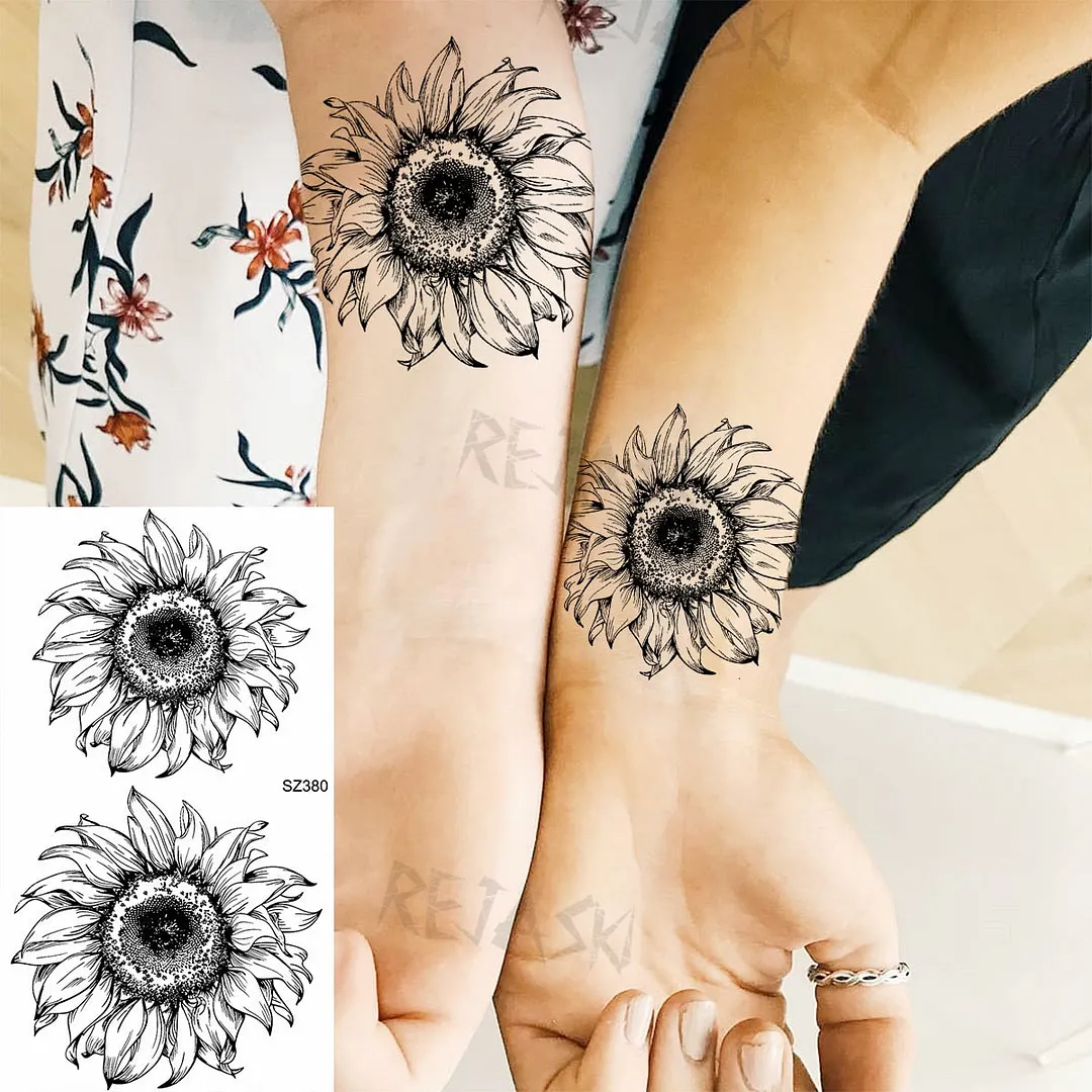 Small Henna Lotus Sexy Back Temporary Tattoos For Women Adult Feather Dandelion Fake Tattoo Body Art Waterproof Tatoos Sticker