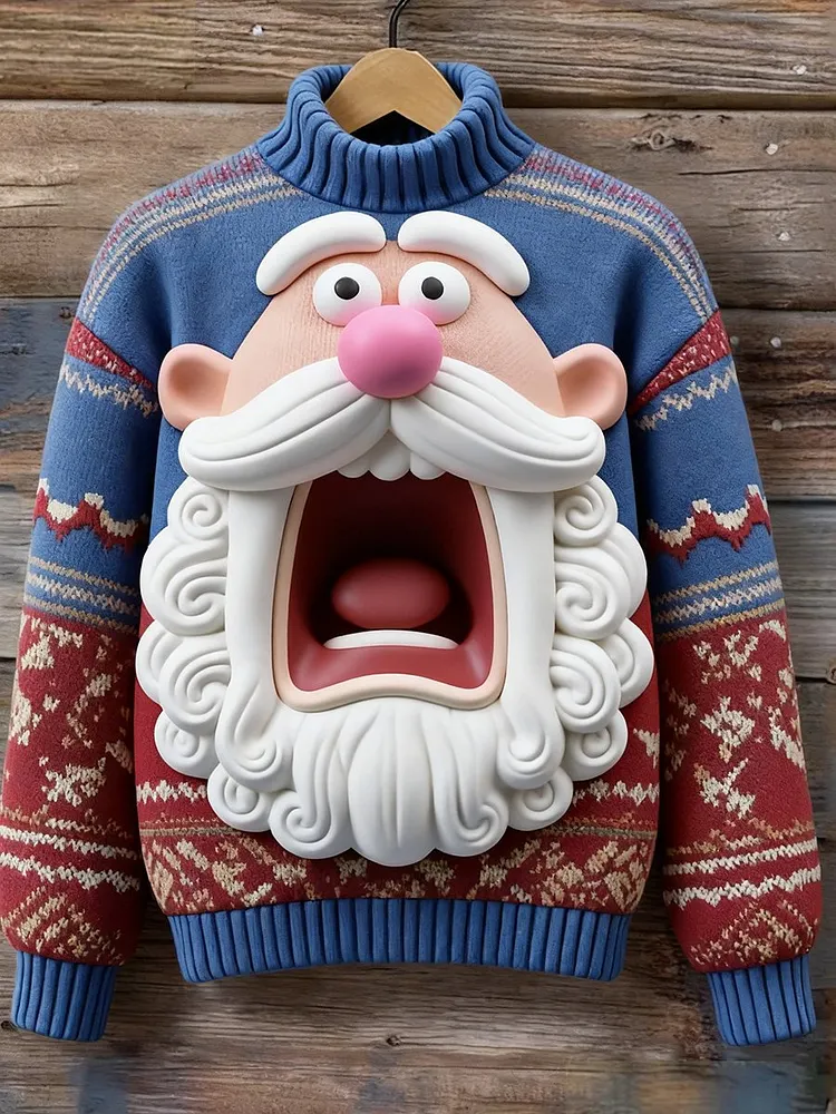 Unisex Ugly Christmas Sweater Santa 