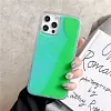 Luminous Apple Phone Case Quicksand Phone Case Solid Color Anti-drop Couple Apple Phone Protective Case