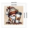 Coffee Gnome-11CT Stamped Cross Stitch 40*40cm/15.75*15.75in