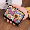 (US Local)Flower Rainbow Diamond Painting Wallet Diamond Painting Card Holder Coin Purse