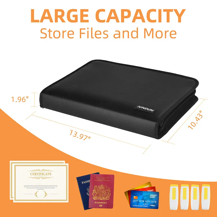 JUNDUN Accordion File Organizer - 12 Pocket Expanding File Folder