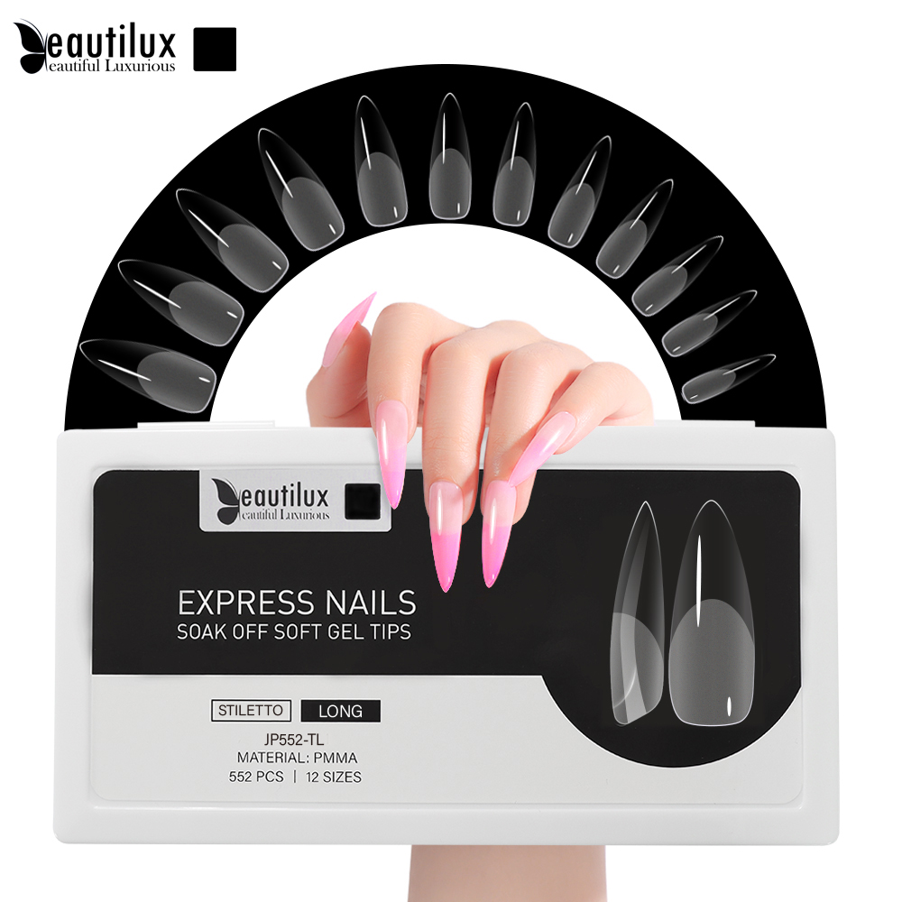CAPSULE NAILS 552pcs|STELETTO|LONG
