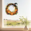 Diamond Painting 2D Flat Acrylic Halloween Wreath Hanging Diamond Art Kits Wall Door Decor