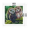 >SALE<48x48cm 11CT Cross Stitch Kit Stamped Canvas Needlework Owl Birds (CXB158)
