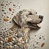 Stone Art Dog-Full Round Diamond painting 30*30CM