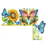 (US Local)Sunflowers Butterflies 5D DIY Wooden Diamond Painting Door Topper (Right)
