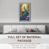 Peacock - Full Embroidery 3 Strands 11CT Stamped Cross Stitch - 40*70CM - Large Size