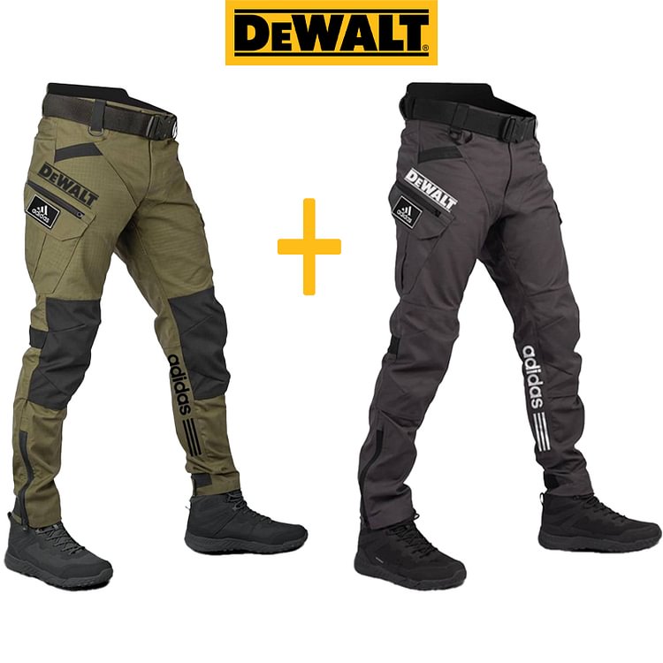 Mo&scaron;ke vodoodporne in vetrovno odporne hlače znamk adidas&reg; in DEWALT so idealne za aktivnosti na prostem in prosti čas.
