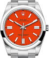 Rolex 124300 Oyster-Perpetual Coral Red - New