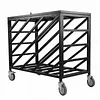 [US Local Warehouse] Ball Cart with Wheels Rolling Basketball Rack with Lockable Lid Balls Storage Locker for Volleyball Gym Recess Soccer Playground