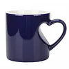 Heart-Shaped Color Changing Cup with Love Handle Heat Colors Change Beverage Cups Multi-Purpose Funny Color Changing Coffee Cup for Valentines Day/Anniversary/Wedding/Proposal