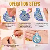 10Pairs Double Sided Dangle Drop Diamond Art Earring Kit for Women Girl (Autumn)