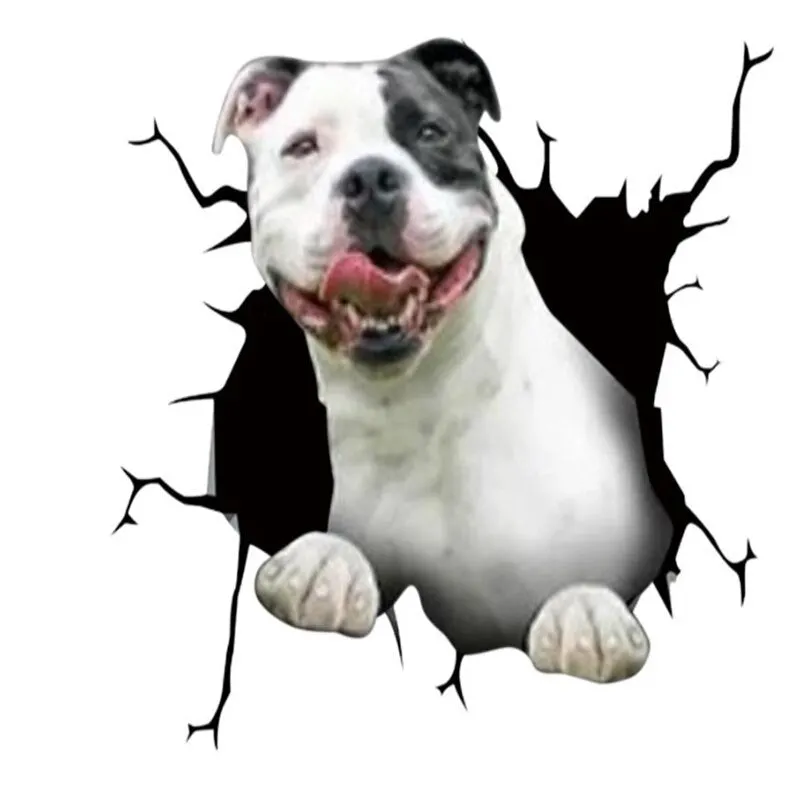 Electrostatic Glass Film Simulation Funny Car Window Sticker Dog Creative Broken Car Decorative Window Painting Waterproof