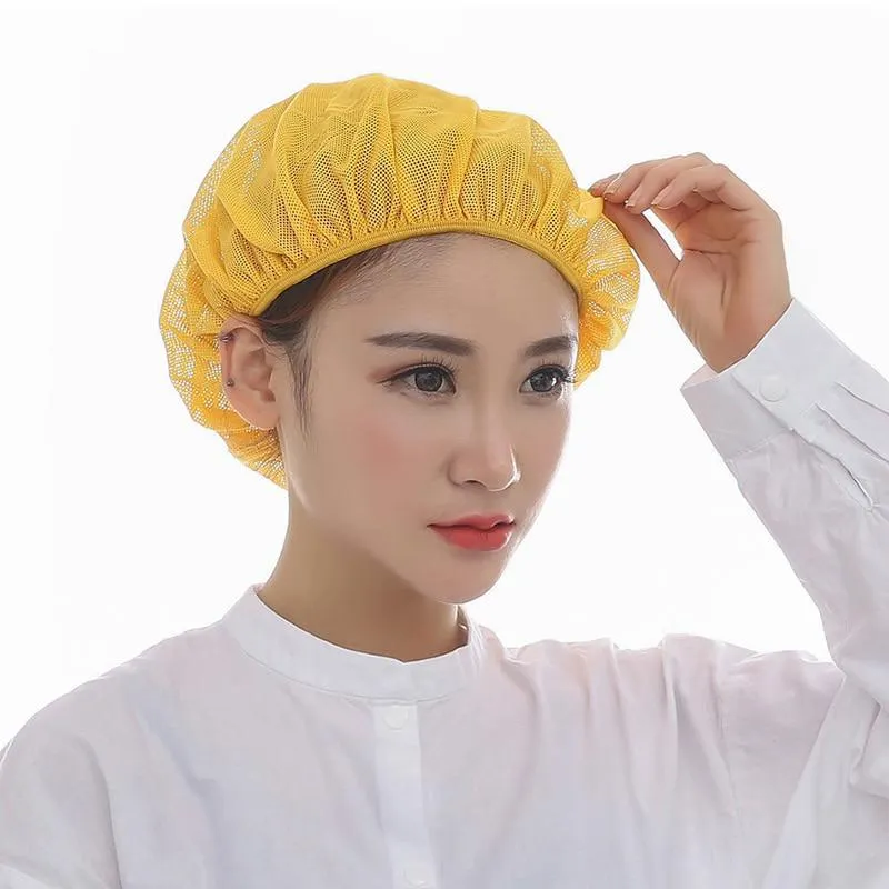 Mesh Chef Hat Reusable Kitchen Restaurant Hotel Bakery Hat Catering Cooking Cap Workshop Cap