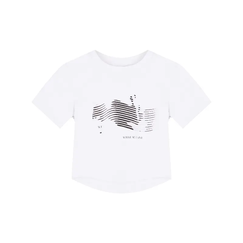 Uveng Uveng Design Sense Hot Girl Bottom Female Summer 2024 New Interior With Short Sleeve Slim Slim T-Shirt Top Tide Ins