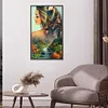 (US Local)Beauty 5D DIY Full Drill Round Big Size Diamond Painting Kit for Home Wall Decor 40x70cm 