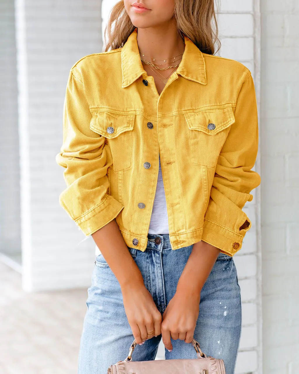 Churchf Churchf Women's Spring And Summer New Denim Jacket Long Sleeve Jacket