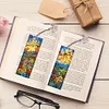 4Pcs Special Shape Sunset Flowers Diamond Painting Bookmark Art Projects