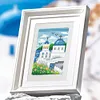 6pcs Scenery DIY Mini Round Diamond Painting Set 14x19cm