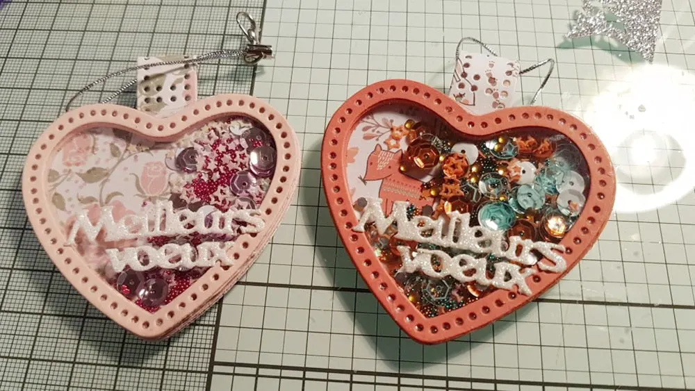 Die Cut Metal Cutting die keychain shaker Heart Paper Key Chain Scrapbook Paper Craft Card Punch Art Knife Cutter