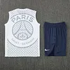 2025/2026 Psg Paris Pre-Match Training White Vest+Shorts Football1:1 Thai Quality