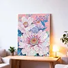 (40x50cm)Gold Foil Canvas Hot-stamped Floral Designs 5D DIY Diamond Painting Kit with Inner Frame
