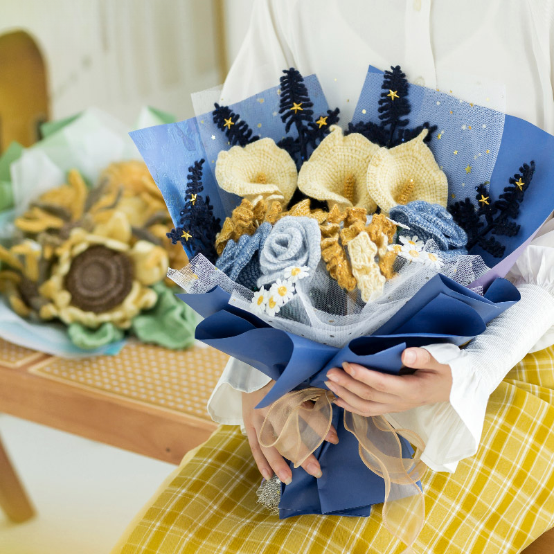 Susan's Artisan Crochet Bouquet DIY Kit - Handmade Craft Yarn Bundle