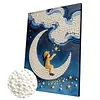 Moon Girl DIY Pearl Painting Kit with Frame 30x40cm Pearl Gem Paintings Picture Arts Craft for Adults Beginners Gift Home Wall Decor