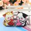 2Pcs Strawberry Cat Bead Cross Stitch Keychain Mosaic Beads Embroidery Keyring