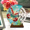 Butterfly Diamond Painting Unique Wooden Rotating Calendar for Home Office