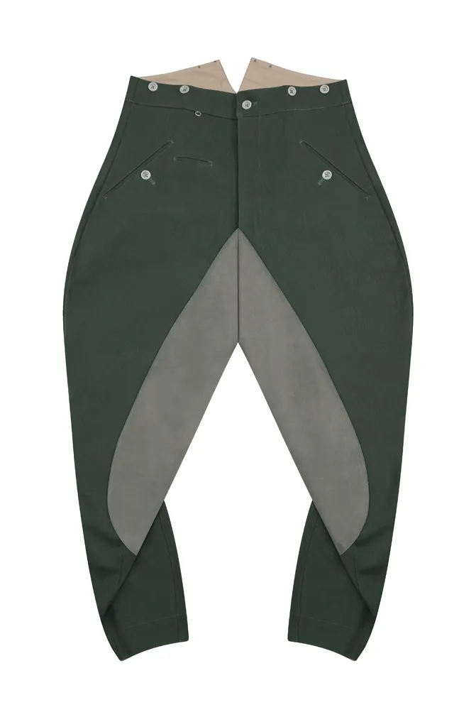   Wehrmacht/Elite M1940 Summer HBT Reed Green Mounted Troops Riding Breeches German-Uniform
