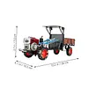 Old-fashioned Walking Tractor Model Alloy Simulation Collection Car Model