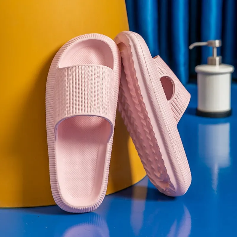 Man Women Slipper Quick-Drying Thickened Non-Slip Sandals Thick Sole House Slippers Bathroom Footwear Summer Beach Sandal