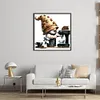 Coffee Gnome - 11CT Stamped Cross Stitch - 40*40cm