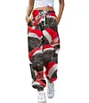 Women's Christmas Loose Casual Print Drawstring Jogger Pants