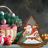 >SALE<Wooden Christmas Table Top Diamond Painting Ornament Kits Xmas Home Decor (E)