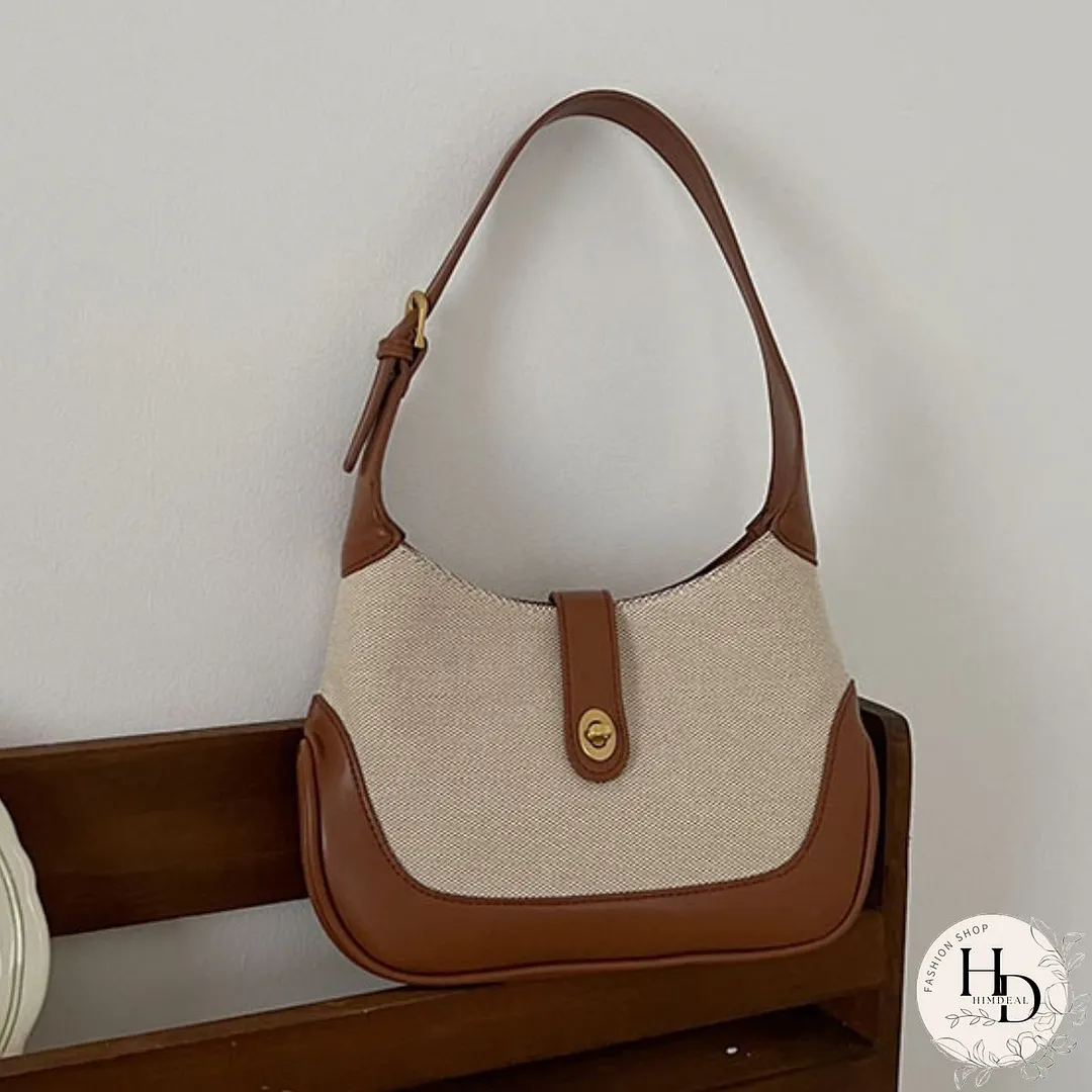 Adored Contrast Canvas Shoulder Bag