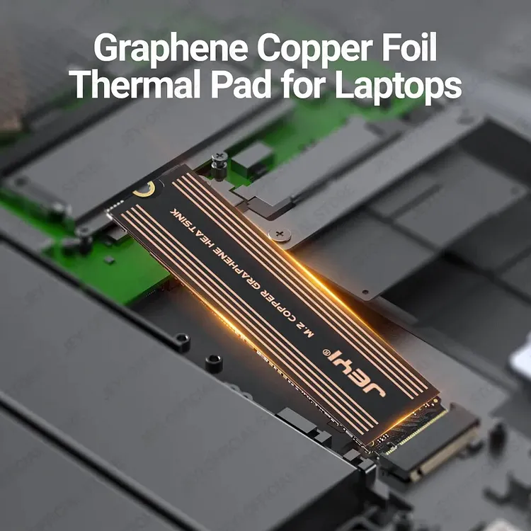 JEYI Graphene 2280 2242 2230 M.2 SSD Heatsink, Dual-Layer Graphene