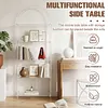 [US Local Warehouse] 5-Tier Acrylic Arched Bookshelf Modern Style Clear Bookcase Open Display Bookshelf for Home Office Living Room Kitchen Bedroom 11.81x23.62x65.35in Easy Assembly