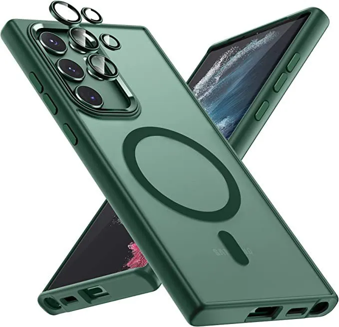 Samsung S22 Mobile Phone Case Tpu Matte Metal Ring Magnetic Mobile Phone case