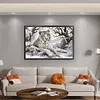 >SALE<Full Embroidery Eco-cotton Thread 11CT Printed Tiger Cross Stitch Kit 65x45cm