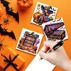 (US Local)6PCS DIY Diamond Art Greeting Cards Halloween Designs for Celebrations (H033)